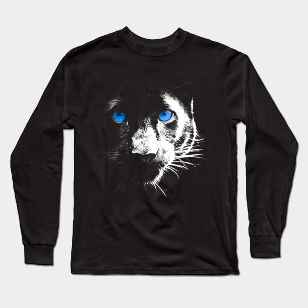 White Panther Long Sleeve T-Shirt by bobyberto